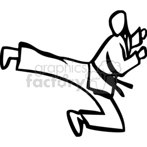 cartoon karate kick clipart. Commercial use image # 169330