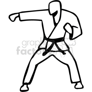   martial arts karate self defense punch punching  BSS0164.gif Clip Art Sports Martial Arts 