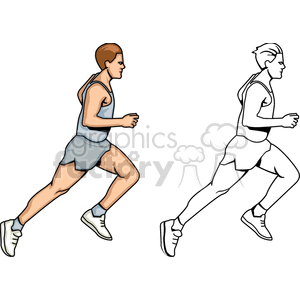   run runner runners running race track athlete athletes  BSR0123.gif Clip Art Sports Runners 