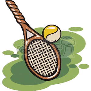 tennis-racket-ball clipart. Royalty-free image # 169974