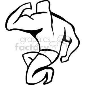   bodybuilder bodybuilders muscle muscles fitness exercise exercising  BSR0115.gif Clip Art Sports Weight Lifting 
