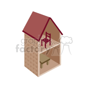 Toy dollhouse clipart. Royalty-free image # 171023