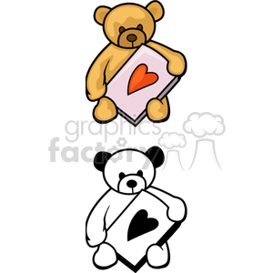   toy toys teddy bear bears valentines valentine  PMY0102.gif Clip Art Toys-Games 