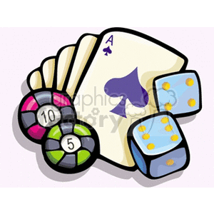   playing card cards deck poker blackjack gamble gambling casino casinos dice  cards6131.gif Clip Art Toys-Games Games 