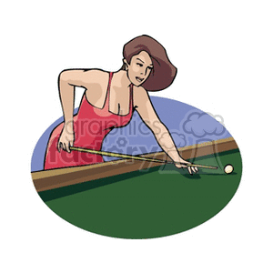   pool billiard billiards  poolgirl.gif Clip Art Toys-Games Games 