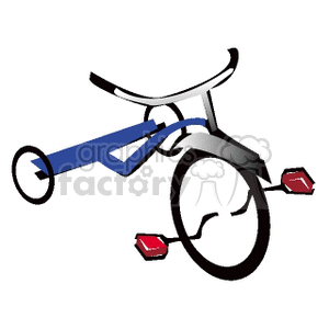 Blue tricycle clipart.