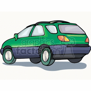   car cars autos automobile automobiles  greencar2.gif Clip Art Transportation Land 