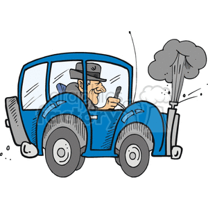 Car with radiator spraying water clipart. Commercial use image # 172841