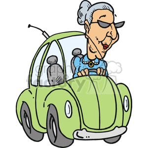 senior women driver clipart. Royalty-free image # 172847