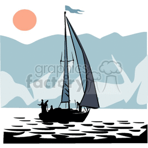 sailboat clipart. Royalty-free image # 173431