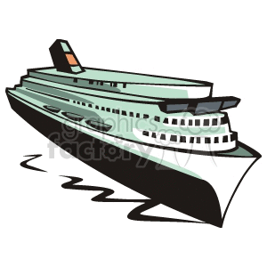 vacation cruise ship graphic clipart. Commercial use image # 173469