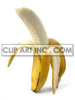 clipart - Peeled banana.