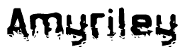 The image contains the word Amyriley in a stylized font with a static looking effect at the bottom of the words