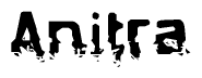 The image contains the word Anitra in a stylized font with a static looking effect at the bottom of the words