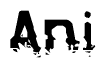 The image contains the word Ani in a stylized font with a static looking effect at the bottom of the words