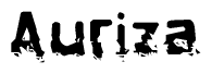 The image contains the word Auriza in a stylized font with a static looking effect at the bottom of the words
