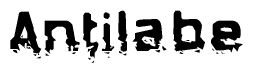 The image contains the word Antilabe in a stylized font with a static looking effect at the bottom of the words