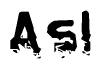 The image contains the word Asl in a stylized font with a static looking effect at the bottom of the words
