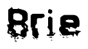 The image contains the word Brie in a stylized font with a static looking effect at the bottom of the words