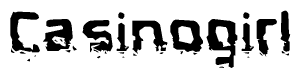The image contains the word Casinogirl in a stylized font with a static looking effect at the bottom of the words