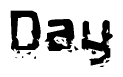 The image contains the word Day in a stylized font with a static looking effect at the bottom of the words