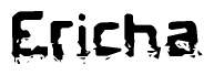 The image contains the word Ericha in a stylized font with a static looking effect at the bottom of the words