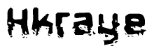 The image contains the word Hkraye in a stylized font with a static looking effect at the bottom of the words