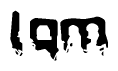 The image contains the word Iqm in a stylized font with a static looking effect at the bottom of the words