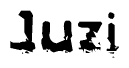 The image contains the word Juzi in a stylized font with a static looking effect at the bottom of the words
