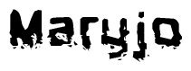 The image contains the word Maryjo in a stylized font with a static looking effect at the bottom of the words