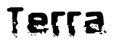 The image contains the word Terra in a stylized font with a static looking effect at the bottom of the words