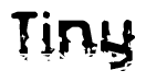 The image contains the word Tiny in a stylized font with a static looking effect at the bottom of the words