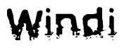 The image contains the word Windi in a stylized font with a static looking effect at the bottom of the words