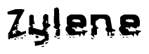 The image contains the word Zylene in a stylized font with a static looking effect at the bottom of the words
