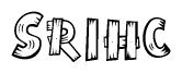 The clipart image shows the name Srihc stylized to look like it is constructed out of separate wooden planks or boards, with each letter having wood grain and plank-like details.