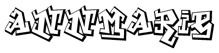 The clipart image features a stylized text in a graffiti font that reads Annmarie.