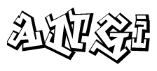 The clipart image features a stylized text in a graffiti font that reads Angi.