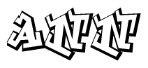 The clipart image features a stylized text in a graffiti font that reads Ann.