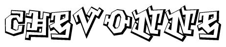 The clipart image features a stylized text in a graffiti font that reads Chevonne.