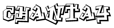 The image is a stylized representation of the letters Chantay designed to mimic the look of graffiti text. The letters are bold and have a three-dimensional appearance, with emphasis on angles and shadowing effects.