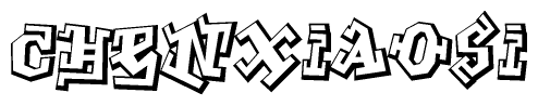 The clipart image features a stylized text in a graffiti font that reads Chenxiaosi.