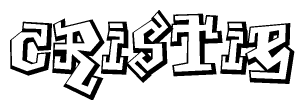The clipart image features a stylized text in a graffiti font that reads Cristie.