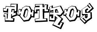 The clipart image features a stylized text in a graffiti font that reads Fotros.