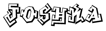 The clipart image features a stylized text in a graffiti font that reads Joshka.
