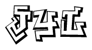 The clipart image features a stylized text in a graffiti font that reads Jyl.