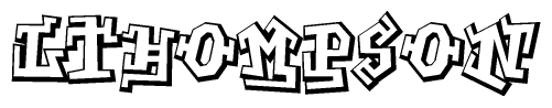 The clipart image features a stylized text in a graffiti font that reads Lthompson.