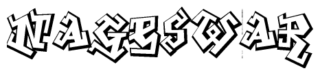 The clipart image features a stylized text in a graffiti font that reads Nageswar.