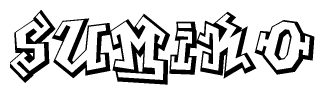 The clipart image features a stylized text in a graffiti font that reads Sumiko.