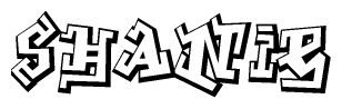 The clipart image features a stylized text in a graffiti font that reads Shanie.