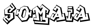The clipart image features a stylized text in a graffiti font that reads Somaia.